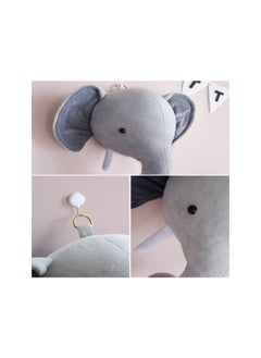 Wall Decor, Animal Head Wall Hanging for Baby Nursery Decor Elephant/Deer Head/Rabbit Stuffed Toys Gifts for Kids Bedroom or Playroom
