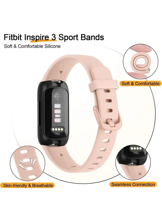 3 قطع أشرطة ساعة Fitbit Inspire 3 متعددة الألوان، أشرطة معصم قابلة للاستبدال، مادة ناعمة ومرنة، مريحة في الارتداء، إكسسوارات ساعة ذكية لعشاق اللياقة البدنية والأزياء النسائية. - Image 4