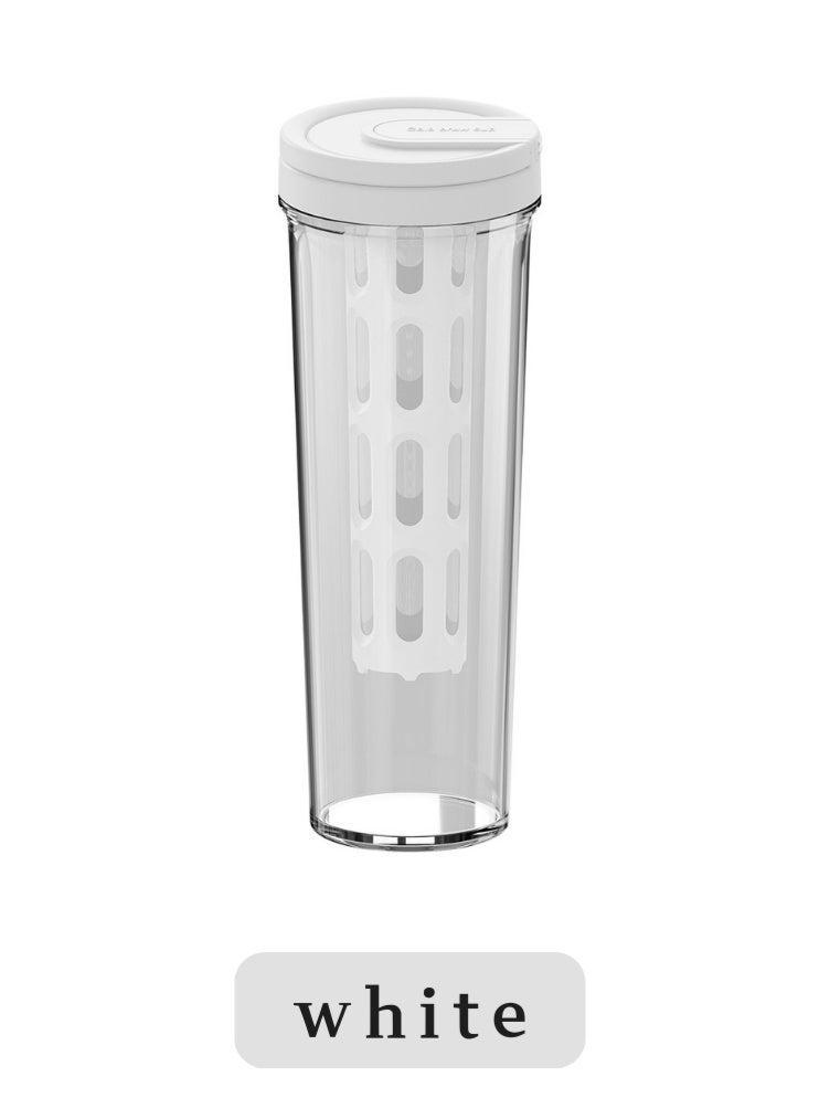 1000ML Cold Brew Coffee Maker & Iced Tea Bottle - Leakproof, Portable with Detachable Filter | Fridge Friendly, BPA Free Sports Water Bottle (White) - Image 4