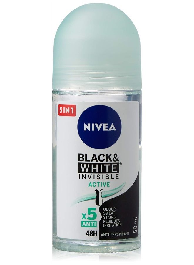 Nivea Deo Roll 50Ml Invis Activ BW - Image 1