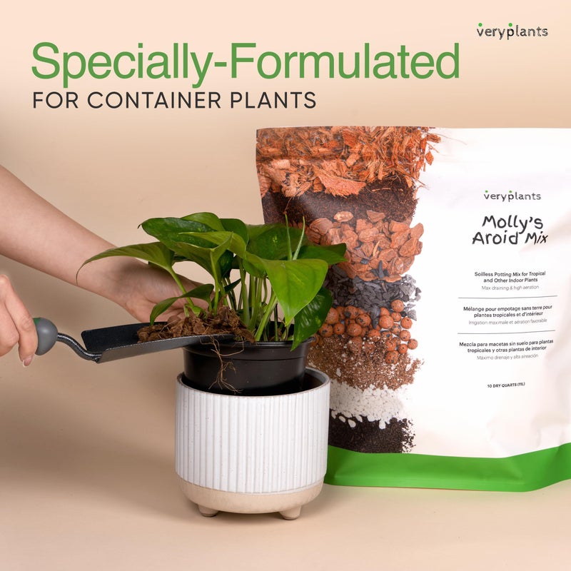 veryplants Molly's Aroid Mix - Premium Soilless Chunky Potting Mix for Tropical and Indoor Plants - Contains Orchiata Bark, Coco Chips, Worm Castings, Horticultural Charcoal, Mycorrhizae 10 Dry Quarts - Image 3