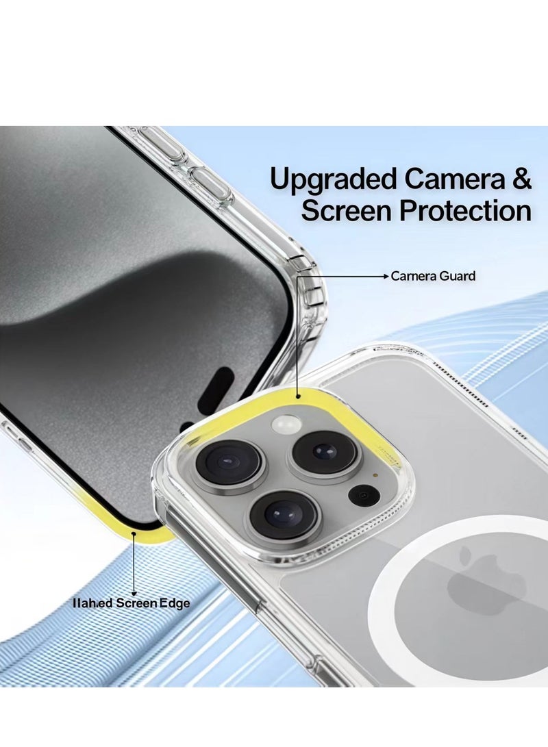 FLYHSO Case Cover for iPhone 16 Pro Max 6.9inch, Compatible with MagSafe, Scratch-Resistant Back, Anti-Scratch Clear Back Magnetic Phone Cover - Image 3