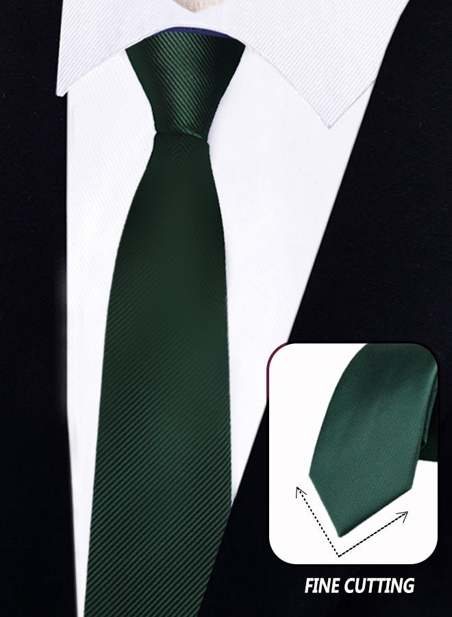 HOOTO 1pcs Men's Ties Solid Color Formal Mens Neckties 6cm for Business tie(green) - Image 2