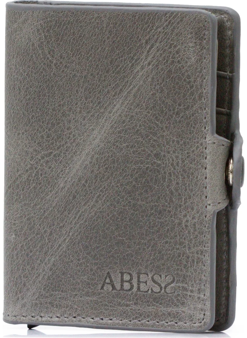 Abess Wallet Card Holder Luxury Leather Mechanism Wallet Card Holder