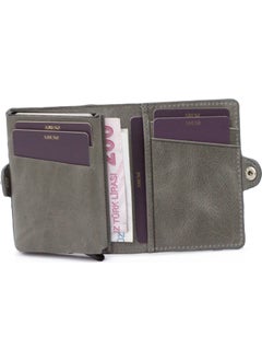 Abess Wallet Card Holder Luxury Leather Mechanism Wallet Card Holder  - Image 3