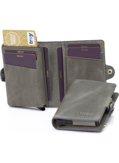 Abess Wallet Card Holder Luxury Leather Mechanism Wallet Card Holder  - Image 5