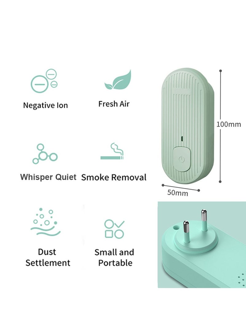 Excefore Plug in Air Purifier, Mini Air Cleaner, Negative Ion Filtration System, Portable Air Filter Odor, Air Freshener for Bedroom, Office, Kitchen, Reduces Odors from Pets, Cooking, Mold 2 Pack - Image 2