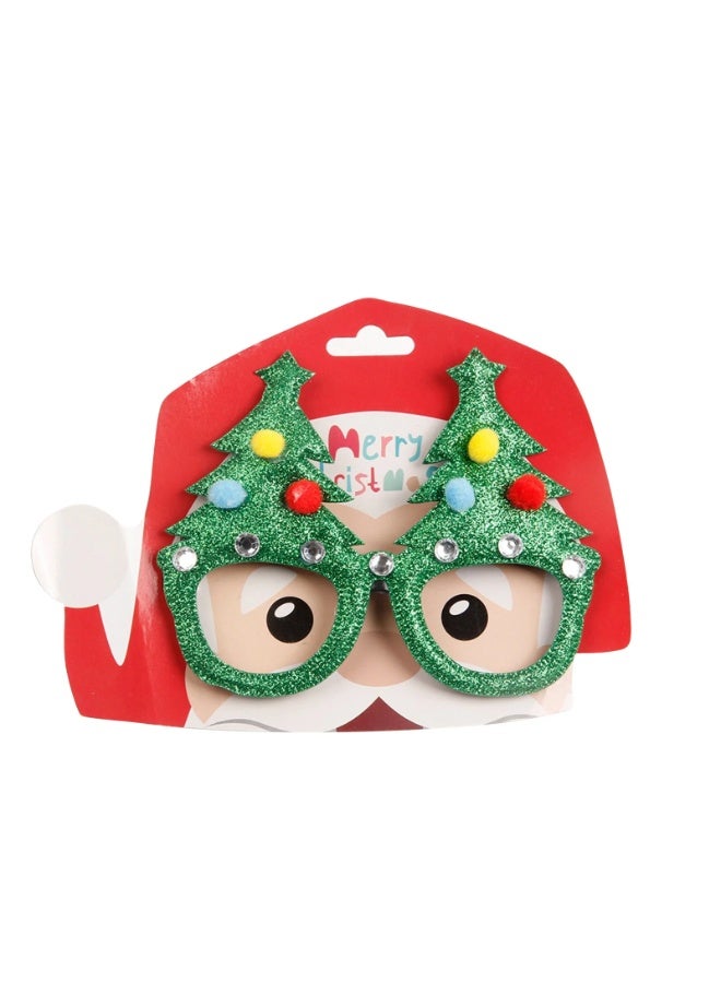 Santa Claus Christmas glasses, Christmas party glasses (1 piece), Christmas party glasses for adults, glittery Christmas party glasses frames - Image 2