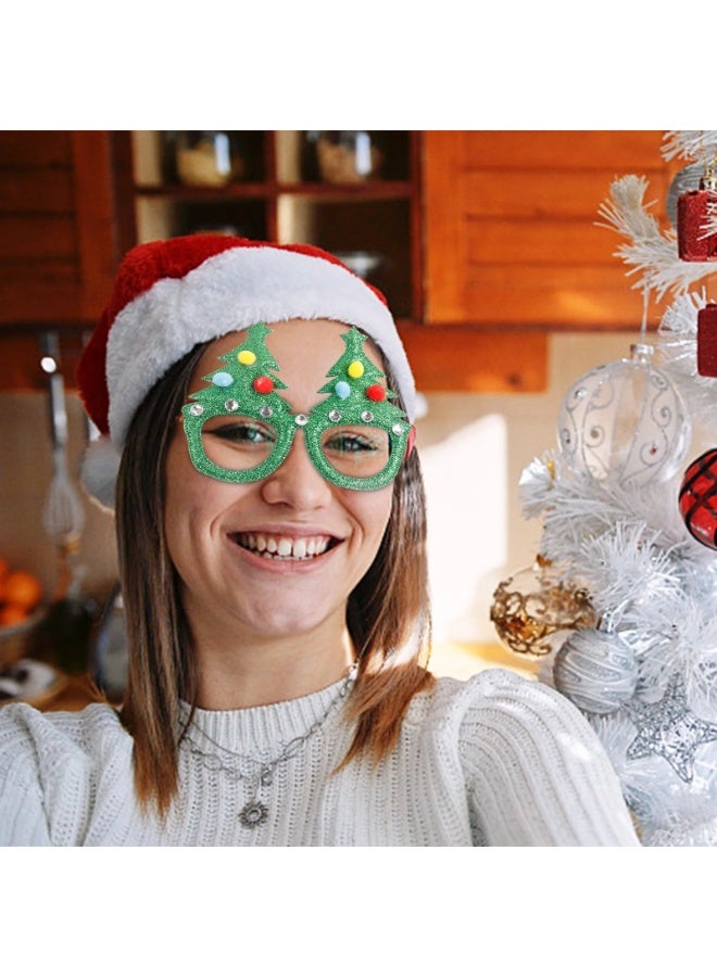 Santa Claus Christmas glasses, Christmas party glasses (1 piece), Christmas party glasses for adults, glittery Christmas party glasses frames - Image 3