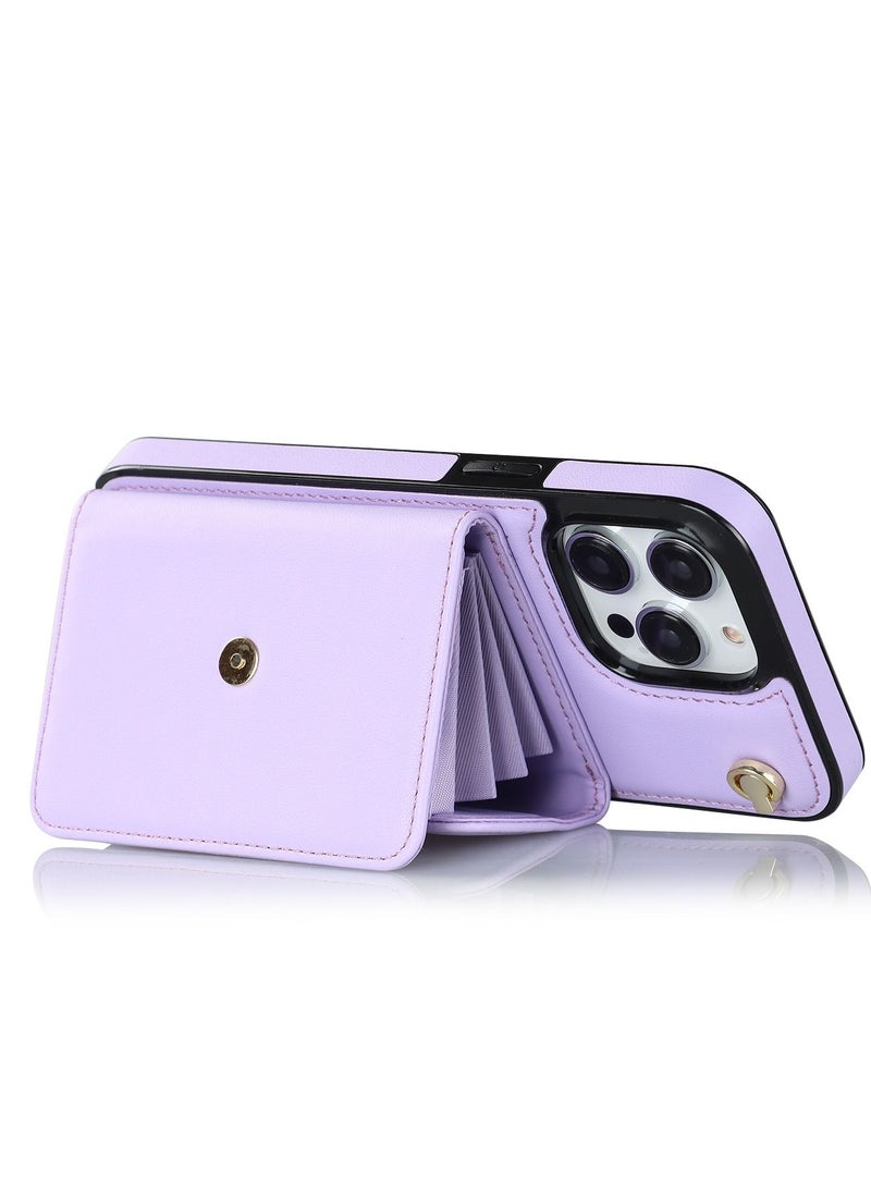 Suteni Back Cover Leather Card Slots Phone Case for iPhone - Image 3