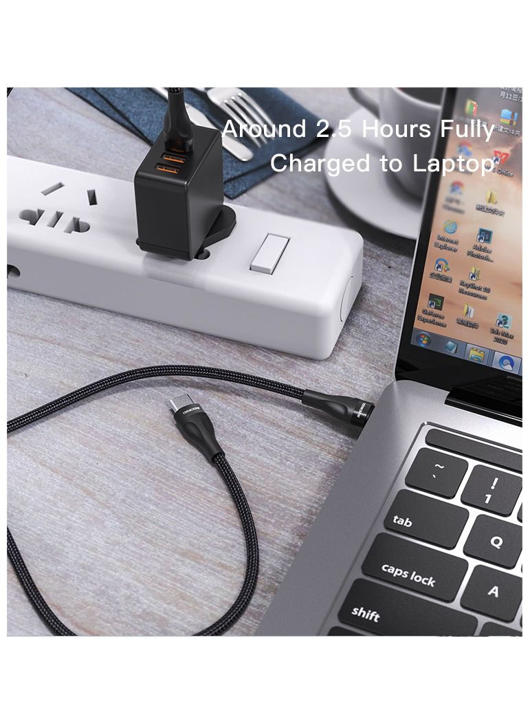 Yesido 100W Flash Series II Two-for-Three USB Type-C Fast Charging Cable – 3-in-1 High-Speed PD Data Cable for Laptop, Smartphone & Tablet – 5A USB-C Charger Cable for MacBook, Samsung, Xiaomi, Huawei, More – Durable & Tangle-Free - Image 4
