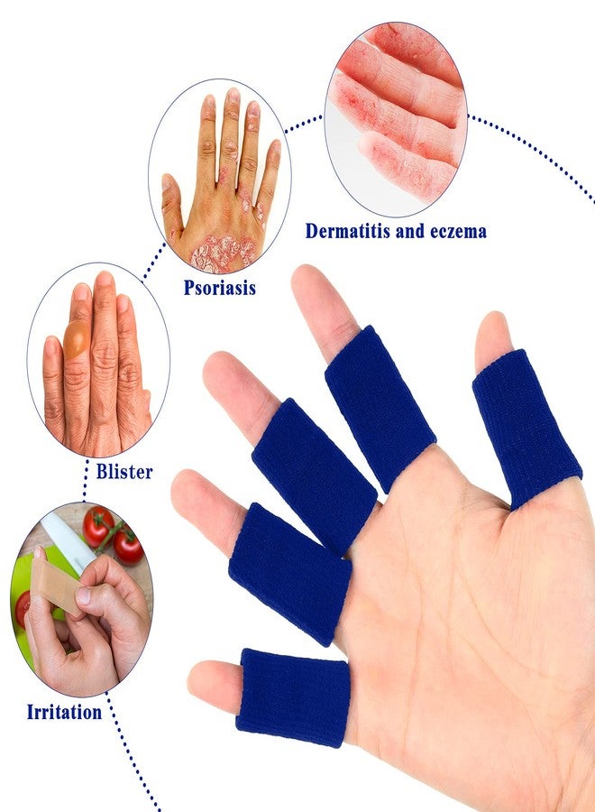 سكايليتي 30 قطعة من أكمام الأصابع مع حقيبة تخزين واحدة، جبيرة إبهام، دعامة، واقي، شريط مطاطي للأصابع يسمح بمرور الهواء لتخفيف الألم، التهاب المفاصل، إصبع الزناد، الرياضات، كرة السلة، البيسبول (أسود، أزرق) - Image 5