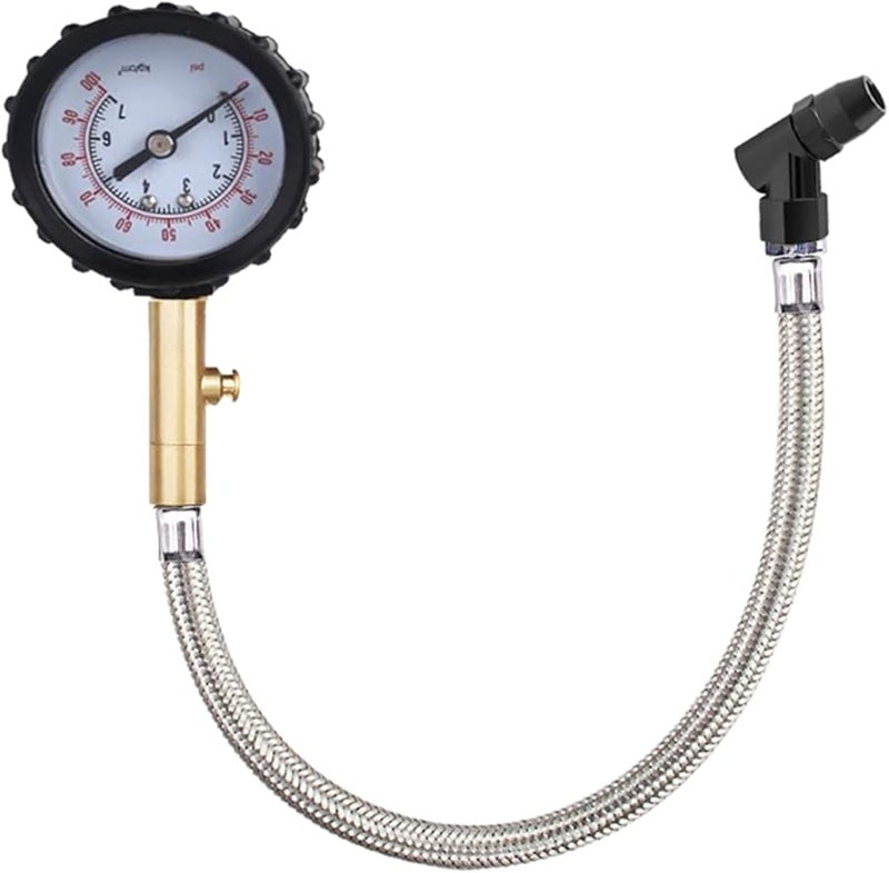 Heavy Duty Metal Tire Pressure Gauge High Precision Car Truck Motorcycle Tyre Air Tester With LED Light - Image 1