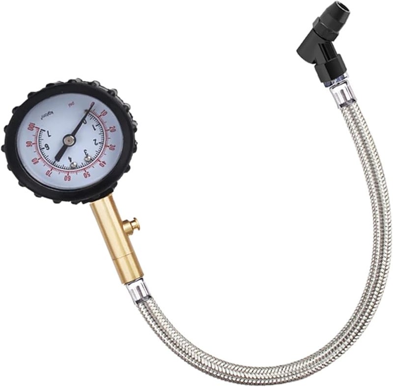 Heavy Duty Metal Tire Pressure Gauge High Precision Car Truck Motorcycle Tyre Air Tester With LED Light - Image 4