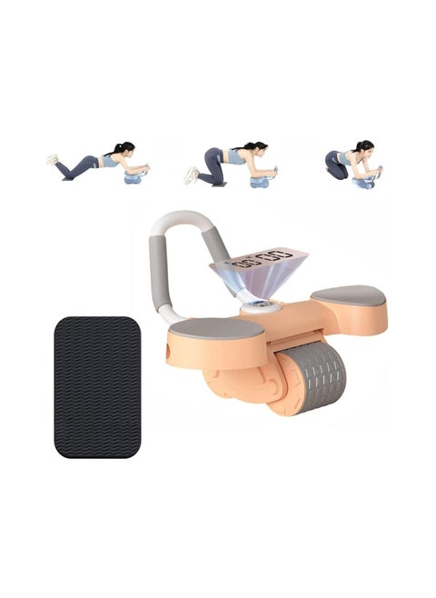 Abdominal Roller 4D Dynamic Core Trainer with Elbow Support Non-Slip Handle