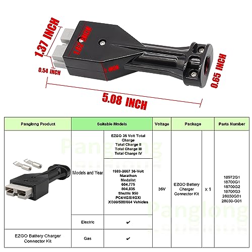Panglong EZGO 18972G1 Handle Kit for SB50 Plugs D.C. Cord Strain Relief, Electric 1983-95 - Image 5