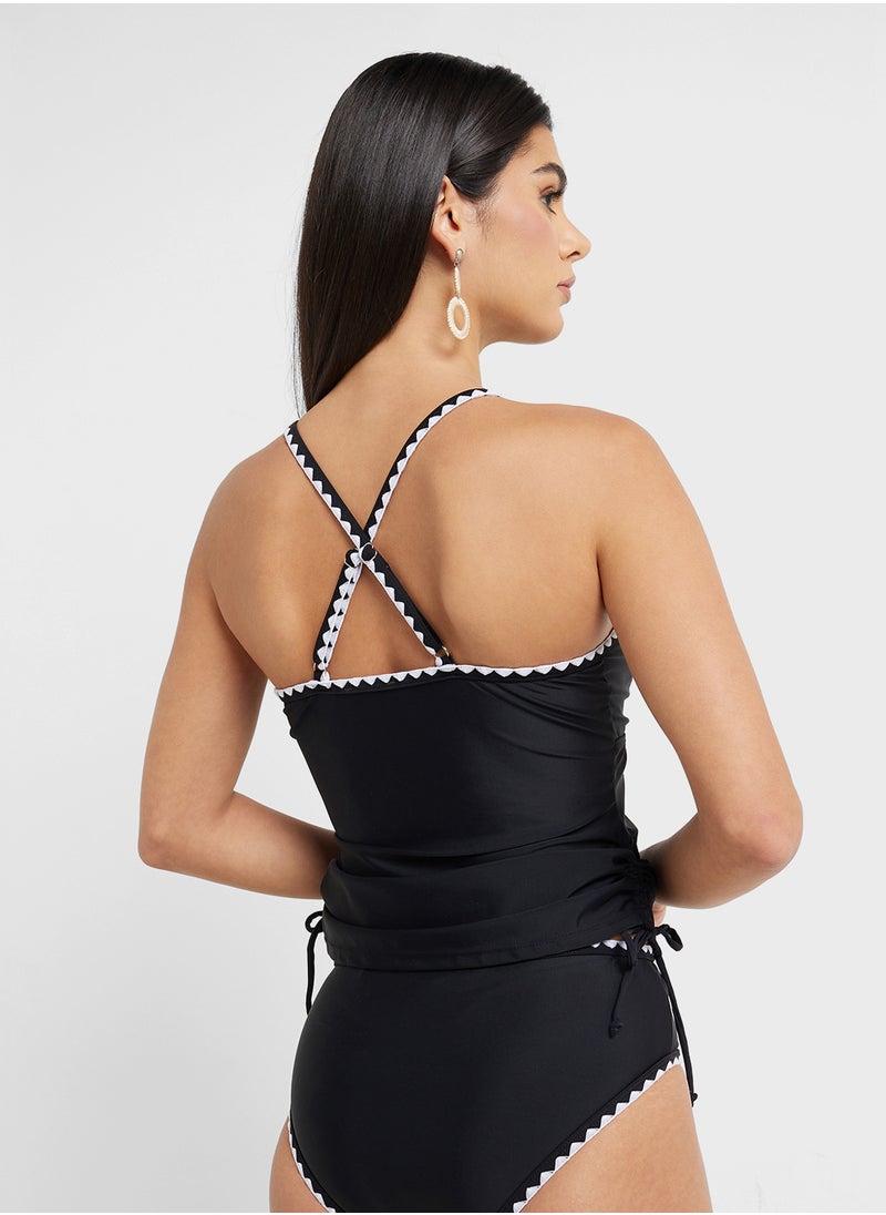 ELLA Cross Back Swim Top & Bottom Bikini Set  - Image 2