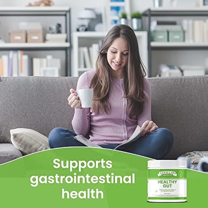 Lewis Labs Healthy Gut Prebiotic Fiber 6 Oz, Prebiotic Fiber with Probiotics, and Digestive Enzymes, Gut Prebiotic Fiber, Keto Friendly, Gluten Free, No MSG, Vegan Healthy Gut - Image 5