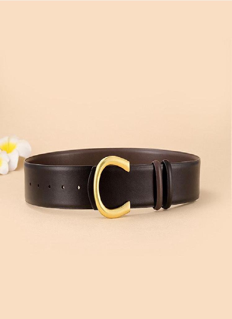 Eckek - Fashion Belts Women Luxury Genuine Leather Waist Corset Belt Decorate Waistband Accessory Female Dress Wide Belts Strap LB2326 - Image 1