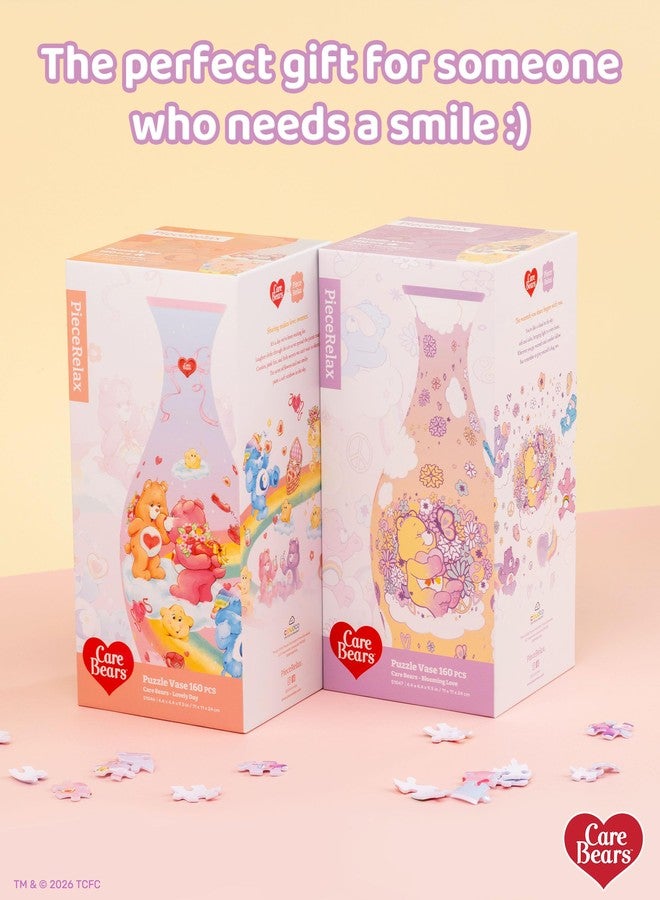 PieceRelax مزهرية زهور فريدة من نوعها من Care Bears™ by PieceRelax - مزهرية أحجية ثلاثية الأبعاد للبالغين لتنسيق الزهور وتزيين المنزل مصنوعة من 160 قطعة أحجية بلاستيكية منحنية - Blooming Love [S1047] - Image 4