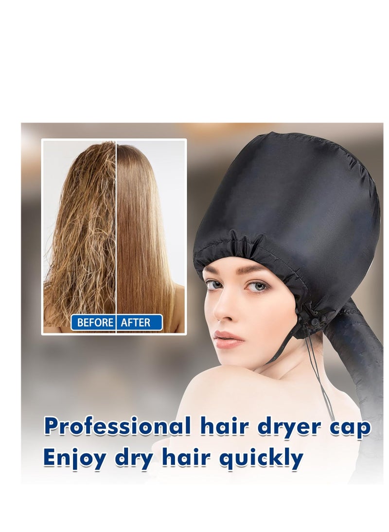Rosvola Hair Dryer Bonnet Attachment, Portable Blow Dryer, Soft Adjustable Hooded Bonnet with Stretchable Grip and Extended Hose Length Fits All Head Sizes & All Hair Styling (Black)  - Image 4