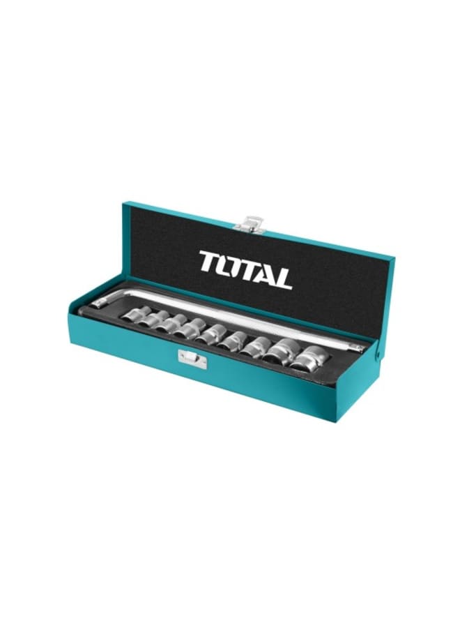 Total 2/1" 10-Piece Socket Set, L-Shaped Box - Image 1