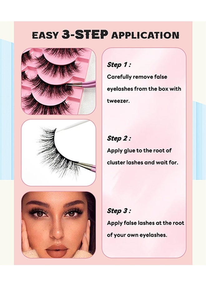 14 زوجا من الرموش الصناعية ، رموش صناعية طويلة رقيقة سميكة طبيعية ، ناعمة مجعدة ناعمة رموش سوداء ناعمة ، للمكياج الدراماتيكي رموش العين الصناعية ذاتية اللصق ذاتية اللصق للاستخدام اليومي للفتيات والنساء - Image 5