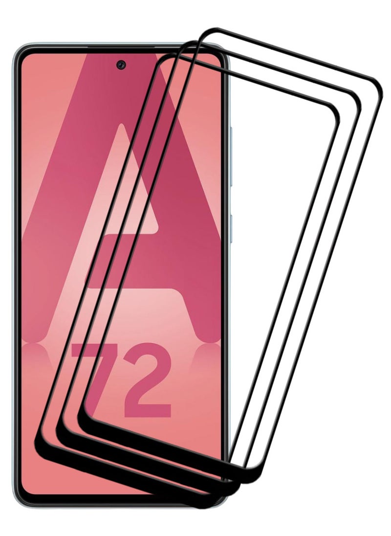 ACLIX 3 Pieces Antistatic ESD Dustproof Premium Quality High Definition Tempered Glass Screen Protector Designed For Samsung Galaxy A72 - Image 1