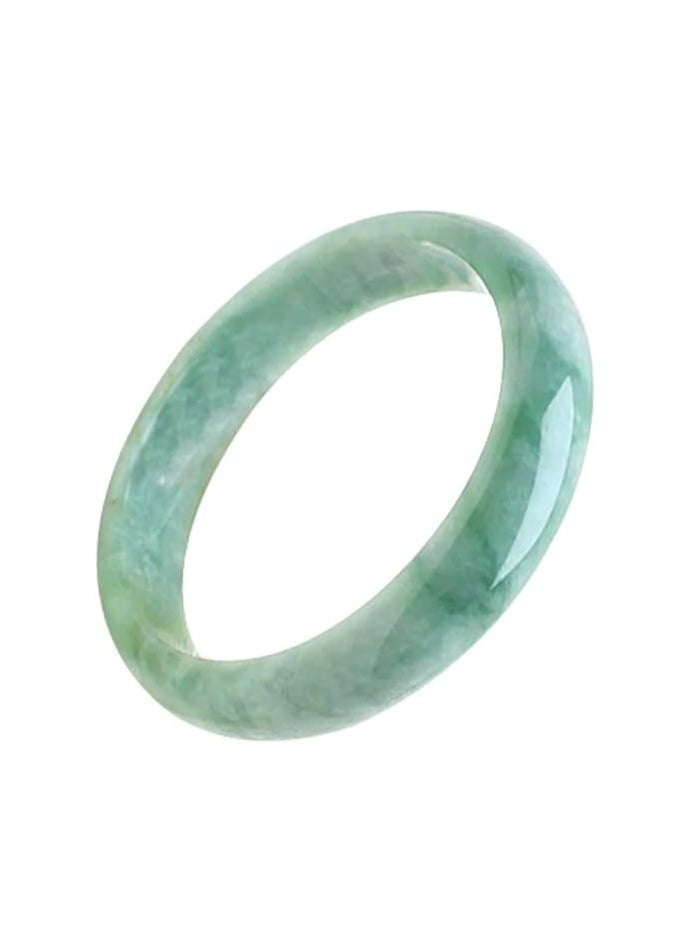 Generic Natural Jade Bangle Bracelet for Women Classcial Retro Chinese Style Hand Jade Bracelets with Certificate and Gift Box(59 mm)  - Image 1