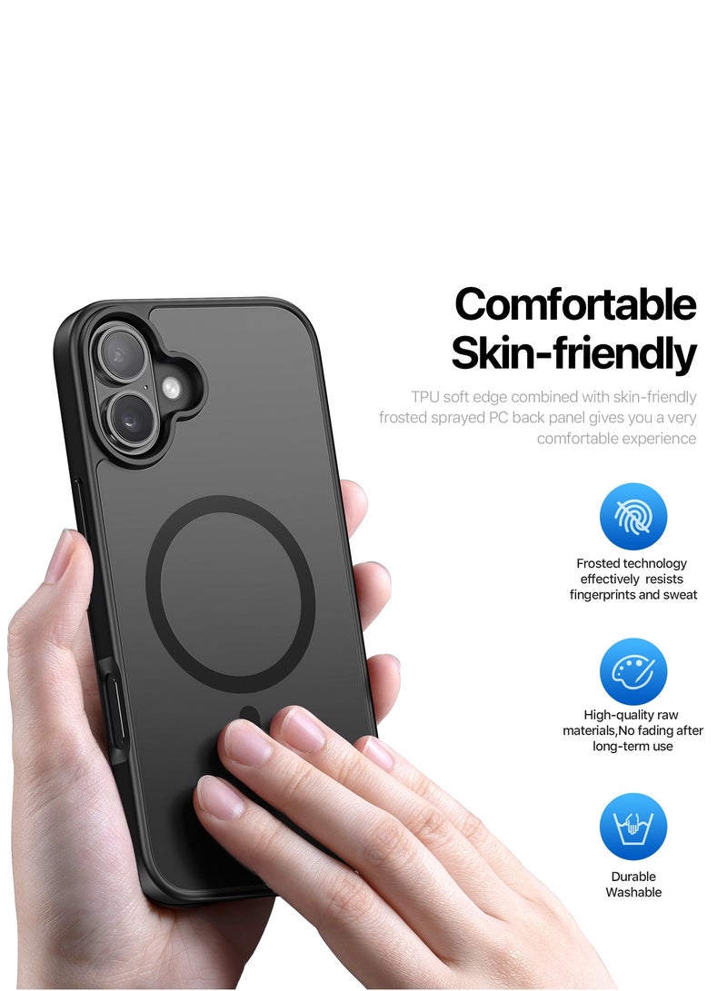 DUX DUCIS Yind Case Anti-Yellowing Matte Clear [Hard PC Back & Soft TPU Bumper]  Shockproof Protective Phone Case Cover compatible with IPhone 17  (Black) - Image 5