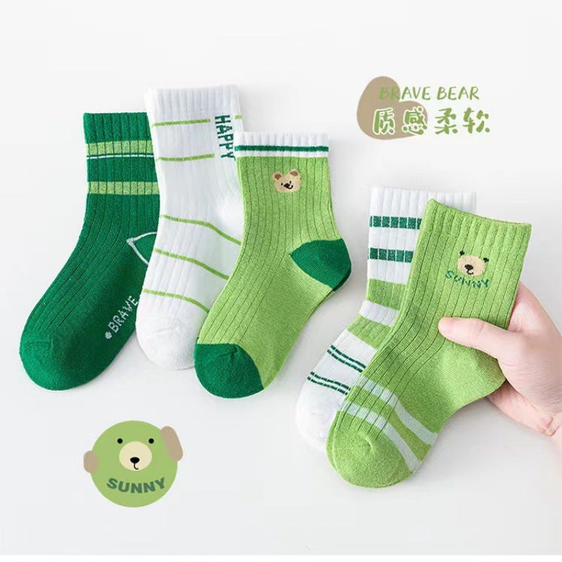 [] Children'S Socks Boys Mid-Tube Socks Cartoon Children'S Socks Boys Cute College Style Sports - Image 1