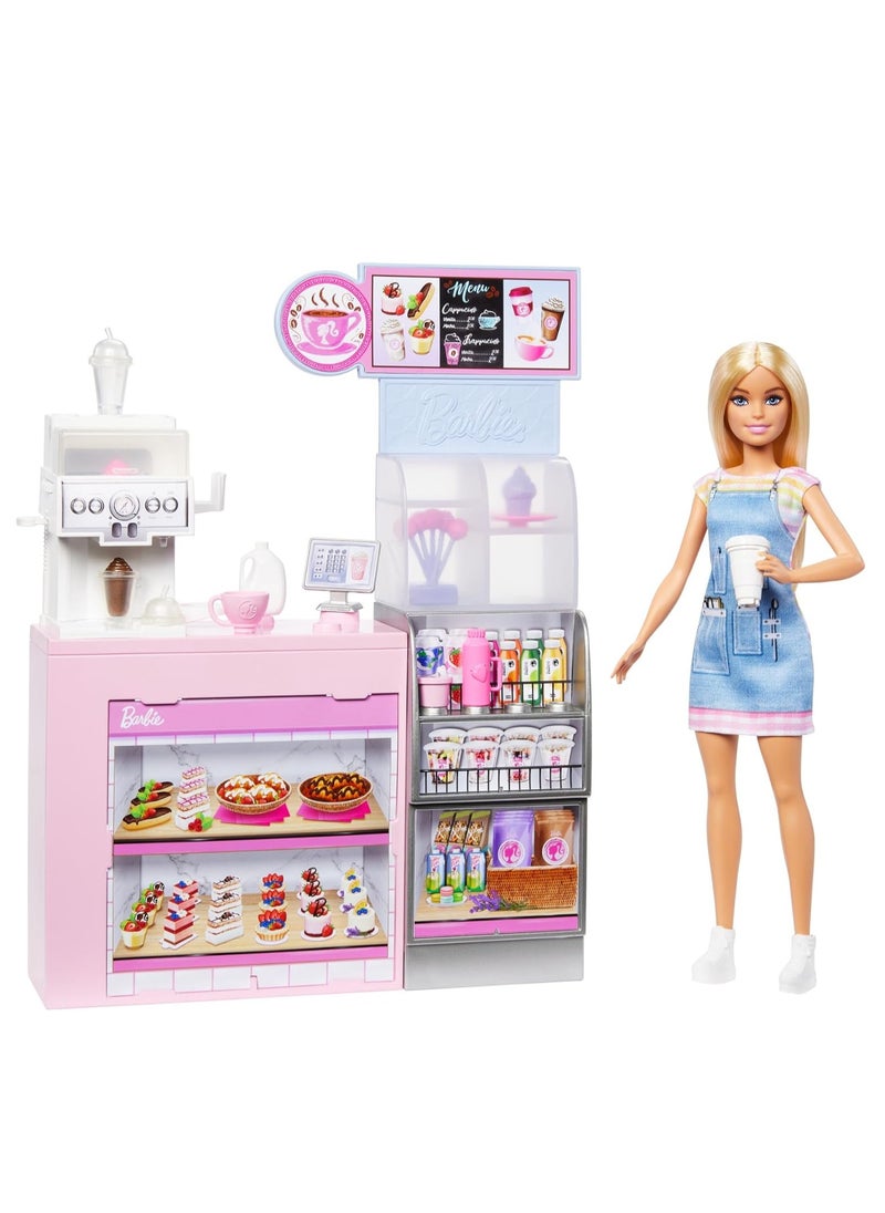 Barbie Barbie Blonde Barista Doll Playset with Over 12 Accessories  - Image 2