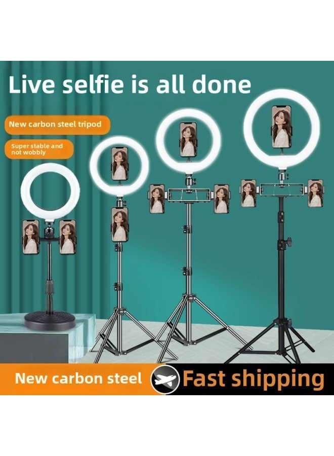 Light-filling Mobile Phone Bracket Beauty Live Tripod Soft Light Eye Protection Overhead Photography Indoor Photography-Color Of Light Source:1.7m Floor-standing Telescopic + Pan/tilt + Camera Position + Camera-30cm- 12inch [brightness Adjustable Three-color Beauty]  - Image 5