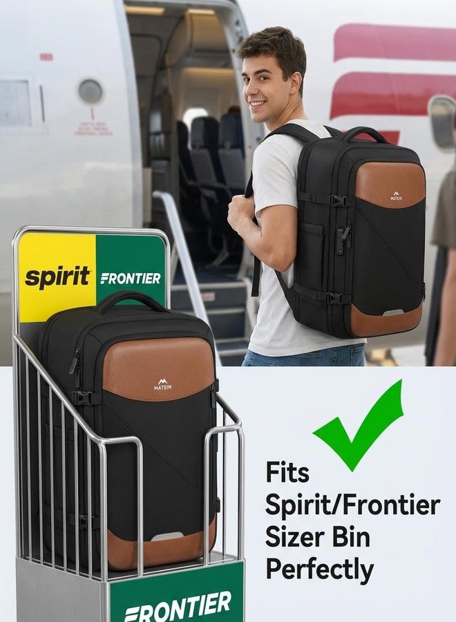 MATEIN Personal Item Travel Backpack 18x14x8 with USB C Port, Airline Approved Spirit Personal Item Bag Fits 17" Laptop, Waterproof TSA Underseat Backpack for Airplanes Luggage with Tracker Pocket - Image 2