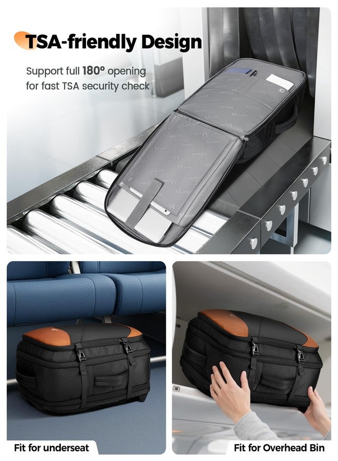 MATEIN Personal Item Travel Backpack 18x14x8 with USB C Port, Airline Approved Spirit Personal Item Bag Fits 17" Laptop, Waterproof TSA Underseat Backpack for Airplanes Luggage with Tracker Pocket - Image 4