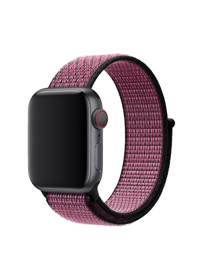 حزام رياضي من النايلون لساعات آبل 41 مم 40 مم 38 مم، حزام بديل ناعم لسلسلة iWatch 7/6/ SE/ 5/4/3/2/54 - Image 1