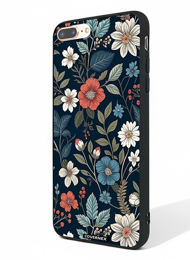 Covernex Apple iPhone 7 Plus Protective Case Cover Printed Featuring Deep Forest Botanical and Wildflower - Image 1