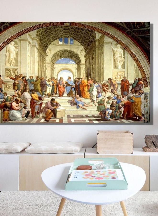 The School of Athens Canvas Wall Art,Raphael Art,Fresco Stanze di Raffaello Vatican, Plato, Aristotle,Famous Art,Modern Poster, Socrates
