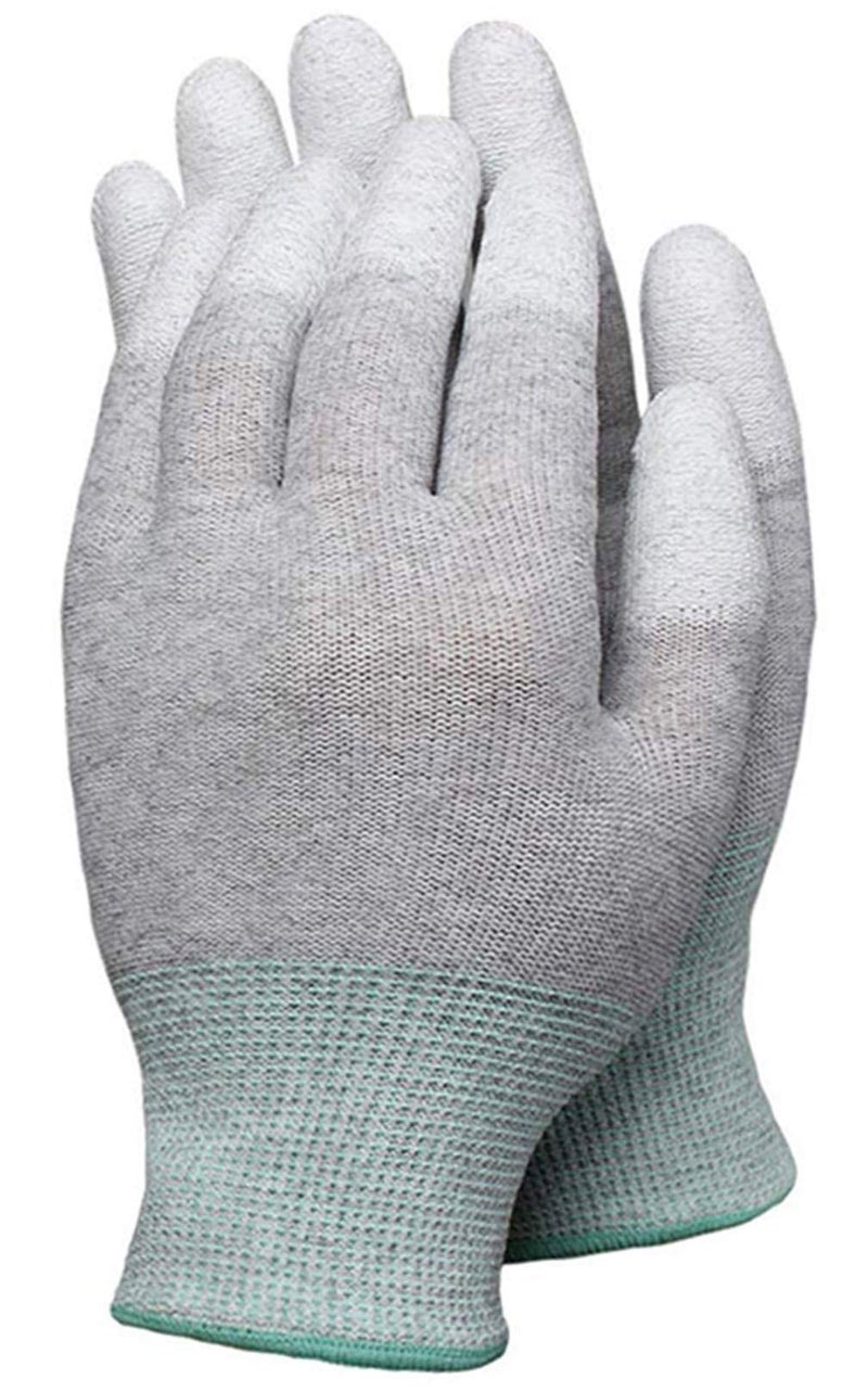Viper Gloves VIPER 10 Pairs Anti Static Gloves, Coated Fingertip Grey Carbon Fibers,13G ESD Safety Work Gloves (Large, Yellow) - Image 2