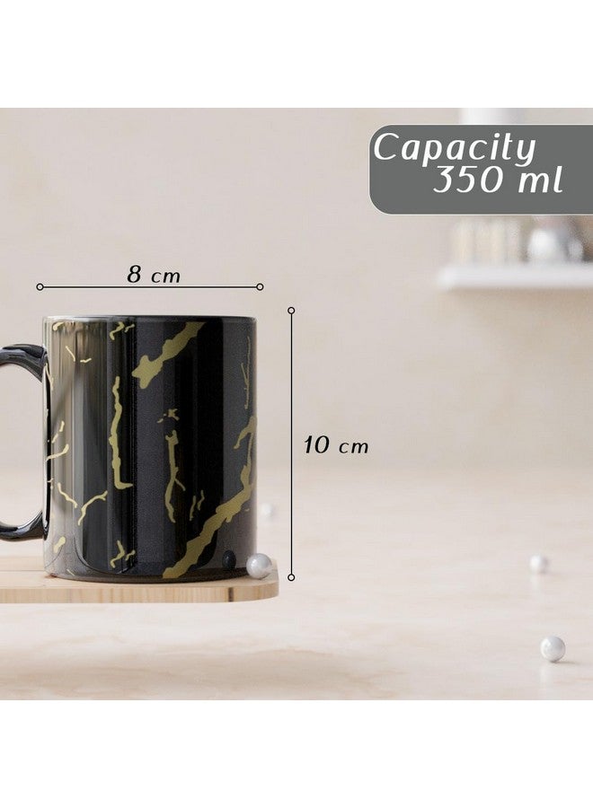 The Earth Store Black Copper Pipe Coffee Mug Set of 6 Ceramic Mugs to Gift to Best Friend, Tea Mugs, Microwave Safe Coffee Mugs, - Image 2