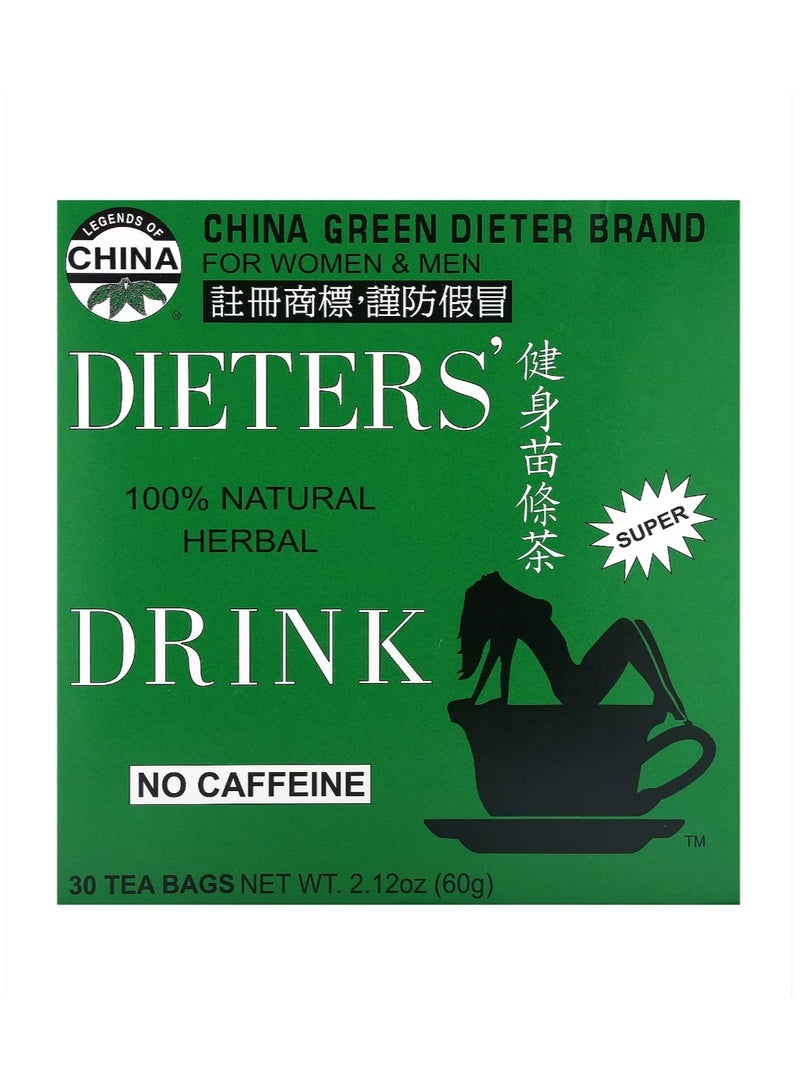 Uncle Lee's Tea Dieter's 100% Natural Herbal Drink No Caffeine 30 Tea Bags 2.12 oz 60 g - Image 1