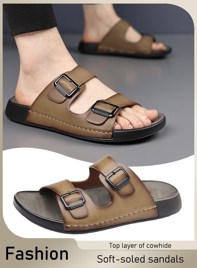 First layer of leather soft sole sandals - Image 1