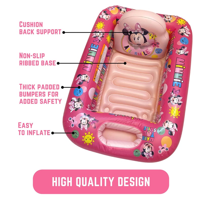 ginsey Disney Minnie Mouse 100% Fabulous Inflatable Tub - Baby Bathtub - Image 2