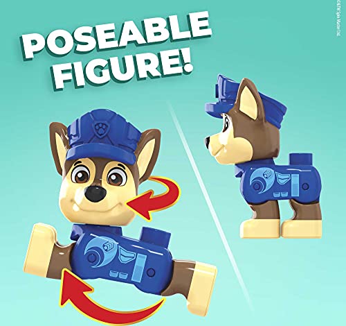 Mega Brands Mega BLOKS PAW Patrol Toddler Building Blocks Toy Car, Chase's City Police Cruiser with 31 Pieces, 1 Figure, Gift Ideas for Kids Age 3+ Years - Image 3