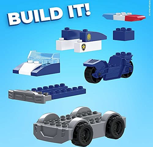 Mega Brands Mega BLOKS PAW Patrol Toddler Building Blocks Toy Car, Chase's City Police Cruiser with 31 Pieces, 1 Figure, Gift Ideas for Kids Age 3+ Years - Image 4