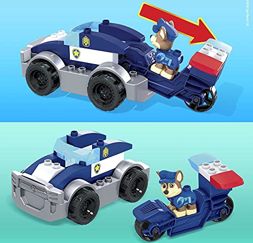 Mega Brands Mega BLOKS PAW Patrol Toddler Building Blocks Toy Car, Chase's City Police Cruiser with 31 Pieces, 1 Figure, Gift Ideas for Kids Age 3+ Years - Image 5
