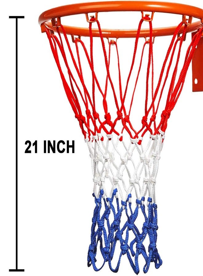 LAO XUE Basketball Net Replacement,(6.88 oz) 12 Loops Professional Heavy Duty Basketball Net, Red White and Blue Net Suitable for Outdoor Standard 12 Loops Basketball Hoop - Image 4