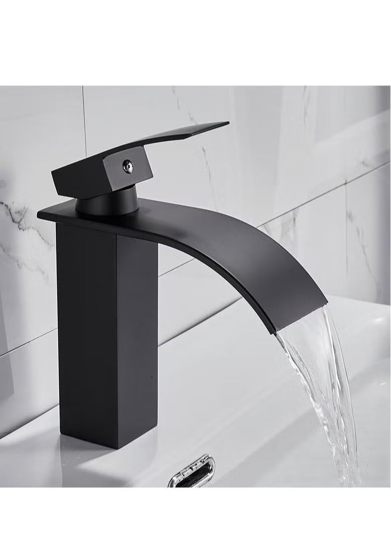 Monda Bathroom Basin Faucet Waterfall Deck Mounted Cold and Hot Water Mixer Basin Faucet Bathroom Sink Deck Faucet - Image 4