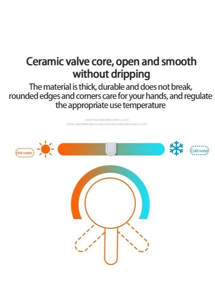 Monda Bathroom Basin Faucet Waterfall Deck Mounted Cold and Hot Water Mixer Basin Faucet Bathroom Sink Deck Faucet - Image 3