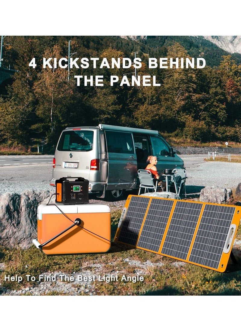 FlashFish 100W 18V Foldable Solar Panel, Solar Charger for Portable Power Station, DC Output 65W USB QC3 Port  - Image 4